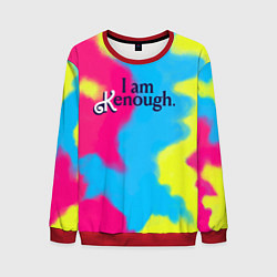 Свитшот мужской I Am Kenough Tie-Dye, цвет: 3D-красный