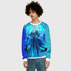 Свитшот мужской Нёвиллет Геншин Импакт, цвет: 3D-белый — фото 2