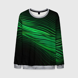 Мужской свитшот Green neon lines