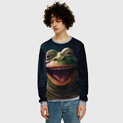 Свитшот мужской Пепе в нирване, цвет: 3D-меланж — фото 2