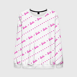 Мужской свитшот Барби паттерн - логотип и сердечки