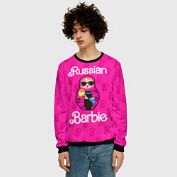 Свитшот мужской Barbie russian, цвет: 3D-черный — фото 2