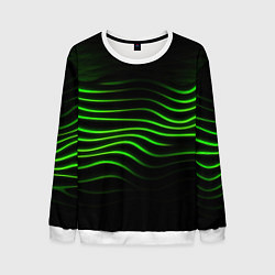 Мужской свитшот Зеленые абстрактные волны