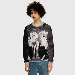 Свитшот мужской Re Zero Ram and Rem, цвет: 3D-меланж — фото 2