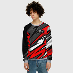 Свитшот мужской Honda - CR-V - геометрия, цвет: 3D-меланж — фото 2