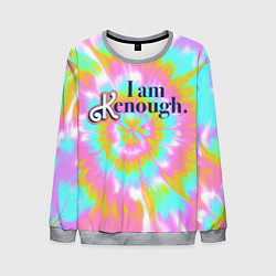 Свитшот мужской I am Kenough - retro tie-dye, цвет: 3D-меланж