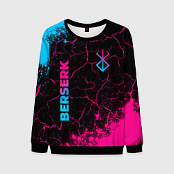 Свитшот мужской Berserk - neon gradient: надпись, символ, цвет: 3D-черный