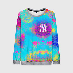 Свитшот мужской New York Yankees - baseball team - logo, цвет: 3D-меланж