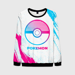 Свитшот мужской Pokemon neon gradient style, цвет: 3D-черный