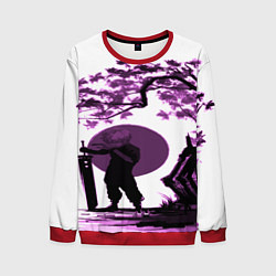 Свитшот мужской Канеки самурай под сакурой, цвет: 3D-красный