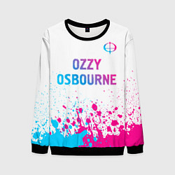 Мужской свитшот Ozzy Osbourne neon gradient style: символ сверху