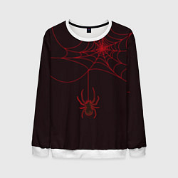Свитшот мужской Красная паутина, цвет: 3D-белый
