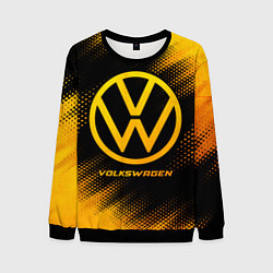 Свитшот мужской Volkswagen - gold gradient, цвет: 3D-черный