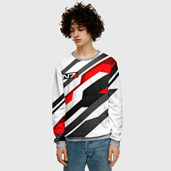 Свитшот мужской Mass effect - white uniform n7, цвет: 3D-меланж — фото 2