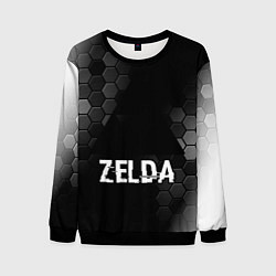 Свитшот мужской Zelda glitch на темном фоне, цвет: 3D-черный