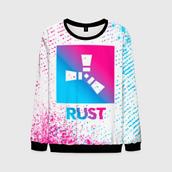 Свитшот мужской Rust neon gradient style, цвет: 3D-черный