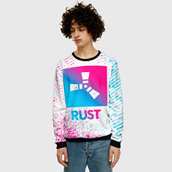 Свитшот мужской Rust neon gradient style, цвет: 3D-черный — фото 2