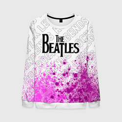 Свитшот мужской The Beatles rock legends посередине, цвет: 3D-белый