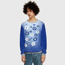 Свитшот мужской Незабудка, цвет: 3D-меланж — фото 2