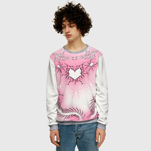 Мужской свитшот Сердце сколопендры / 3D-Меланж – фото 3