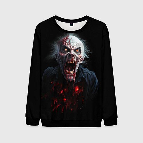 Мужской свитшот Злой вампир / 3D-Черный – фото 1