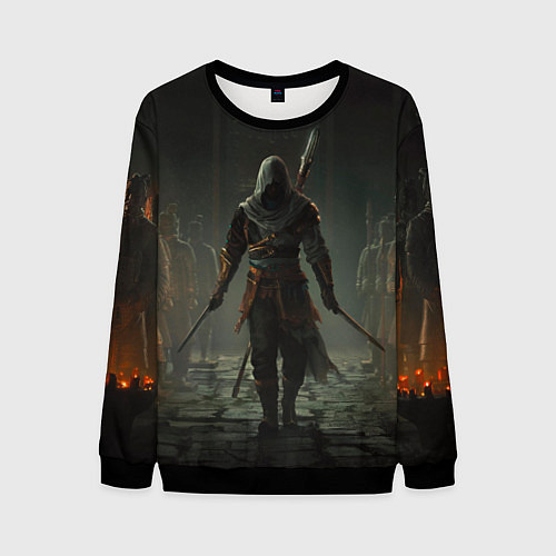 Мужской свитшот Герой assassins creed jade / 3D-Черный – фото 1