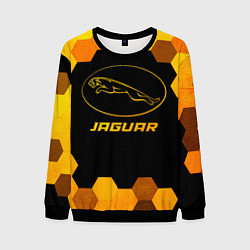 Свитшот мужской Jaguar - gold gradient, цвет: 3D-черный