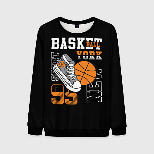 Мужской свитшот Basketball New York / 3D-Черный – фото 1