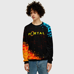 Свитшот мужской Portal x Half life, цвет: 3D-черный — фото 2