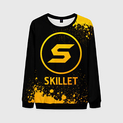 Свитшот мужской Skillet - gold gradient, цвет: 3D-черный