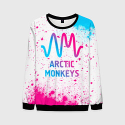 Свитшот мужской Arctic Monkeys neon gradient style, цвет: 3D-черный