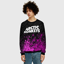 Свитшот мужской Arctic Monkeys rock legends посередине, цвет: 3D-черный — фото 2