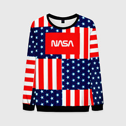 Свитшот мужской NASA usa space logo, цвет: 3D-черный