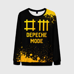 Свитшот мужской Depeche Mode - gold gradient, цвет: 3D-черный