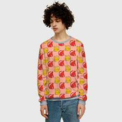 Свитшот мужской Забавные леопарды, цвет: 3D-меланж — фото 2