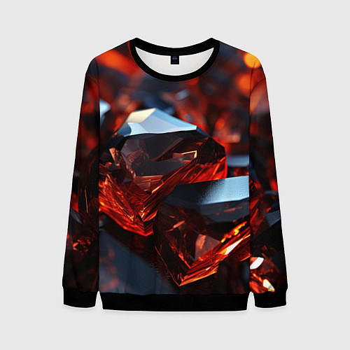 Мужской свитшот Визуальные ритмы в геометрии / 3D-Черный – фото 1