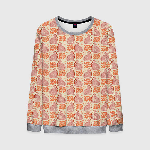 Мужской свитшот Тигрица со змейкой / 3D-Меланж – фото 1