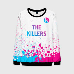 Мужской свитшот The Killers neon gradient style посередине