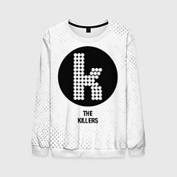 Свитшот мужской The Killers glitch на светлом фоне, цвет: 3D-белый