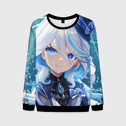 Свитшот мужской Genshin Impact Furina Smile, цвет: 3D-черный