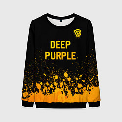 Свитшот мужской Deep Purple - gold gradient посередине, цвет: 3D-черный