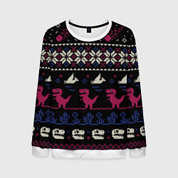 Свитшот мужской Доисторический свитер, цвет: 3D-белый