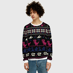 Свитшот мужской Доисторический свитер, цвет: 3D-белый — фото 2