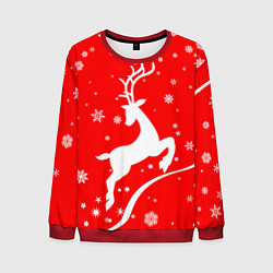Свитшот мужской Christmas deer, цвет: 3D-красный