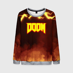 Мужской свитшот Doom storm огненное лого