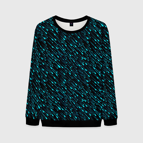 Мужской свитшот Цветной дождь / 3D-Черный – фото 1