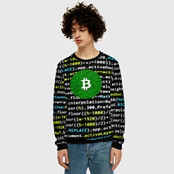 Свитшот мужской Bitcoin сатоши, цвет: 3D-черный — фото 2