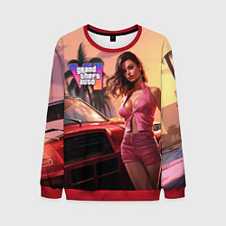 Свитшот мужской GTA 6 girl vice city, цвет: 3D-красный