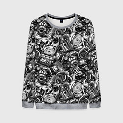 Свитшот мужской Автотюнинг - запчасти, цвет: 3D-меланж