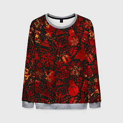 Мужской свитшот Ёлочные игрушки и ёлки